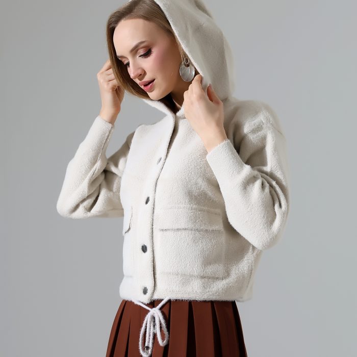 Moxsira Ivory Bağcıklı Yumuşak Dokulu Hırka